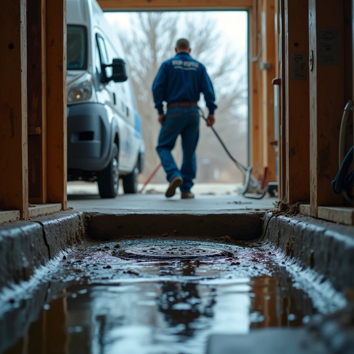 Floor drain backing up with wastewater in a Douglas County Colorado basement