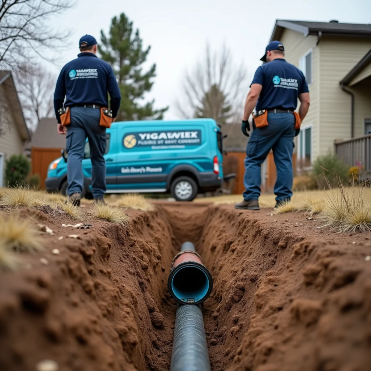 Comparison of trenchless sewer lining and traditional excavation in a Colorado yard