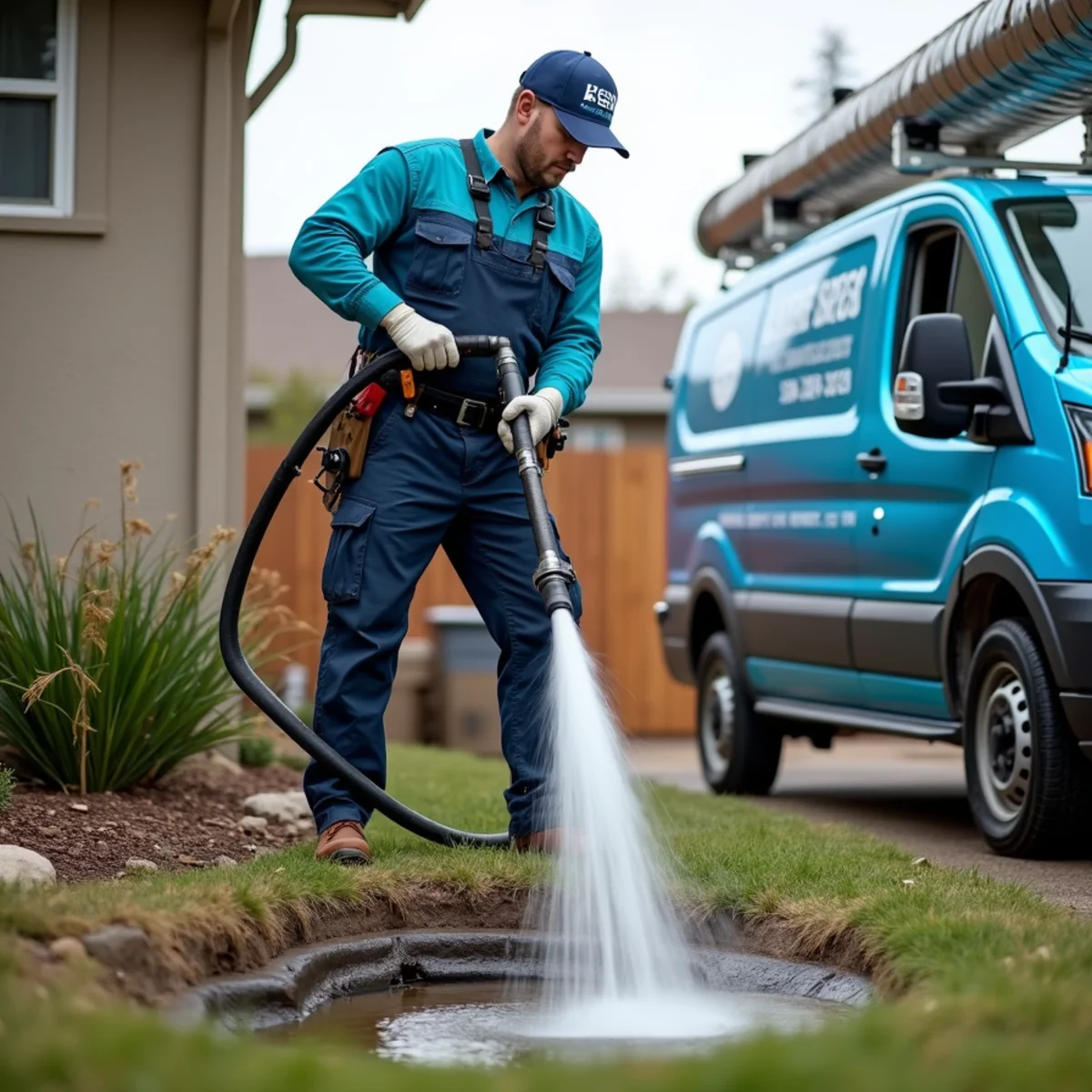 Hydro-jetting machine clearing grease and roots from a Parker Colorado sewer line