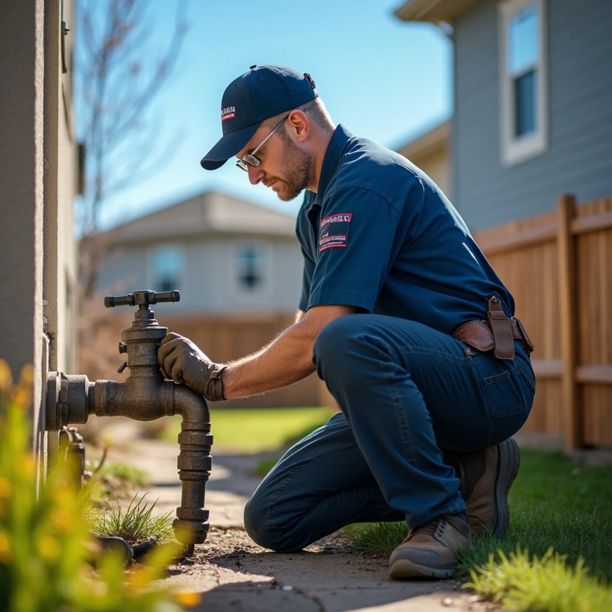 Licensed plumber servicing a home in Fort Collins, CO