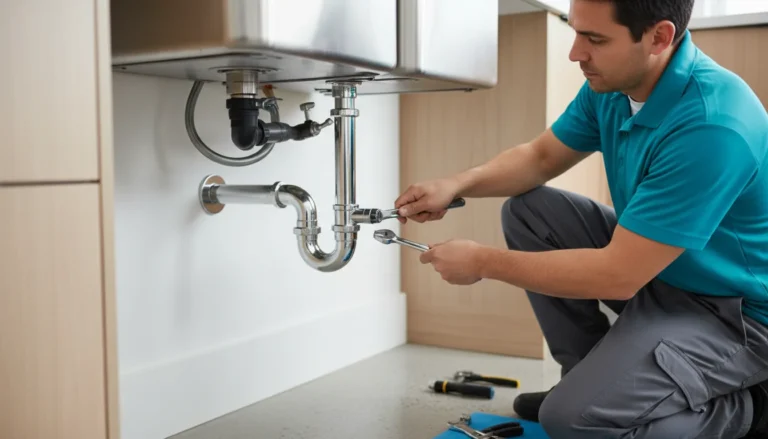 Kitchen plumbing installation