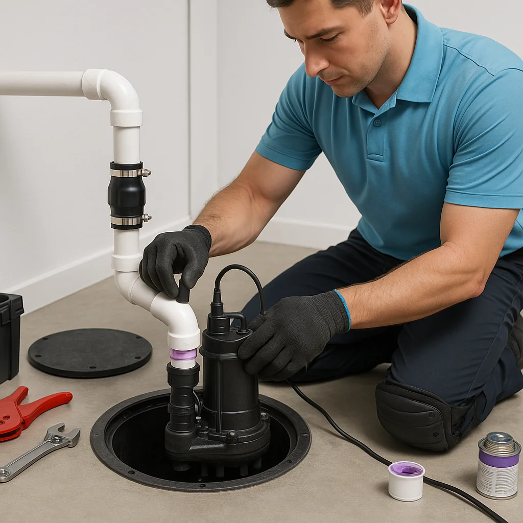 Sump pump installation and repair